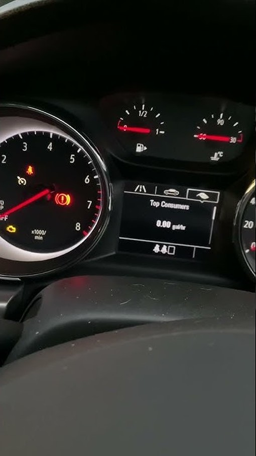 vauxhall astra service light alt