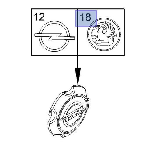 vauxhall corsa alloy wheel centre caps alt
