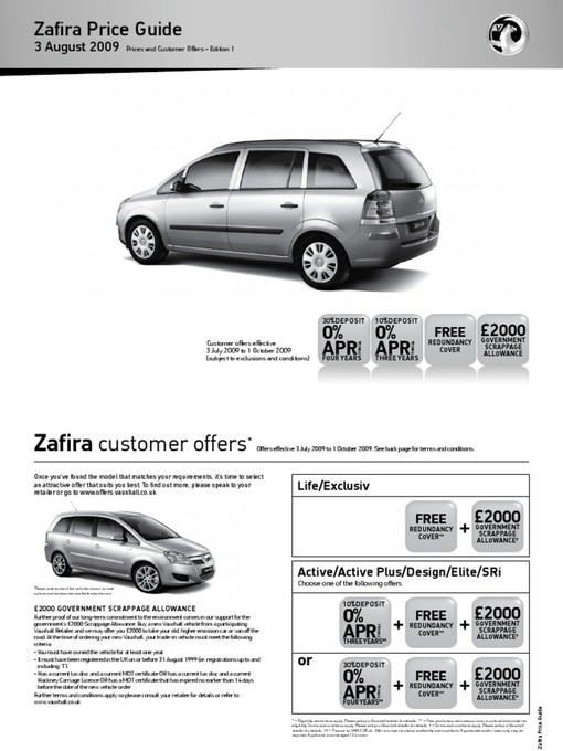 vauxhall zafira price alt