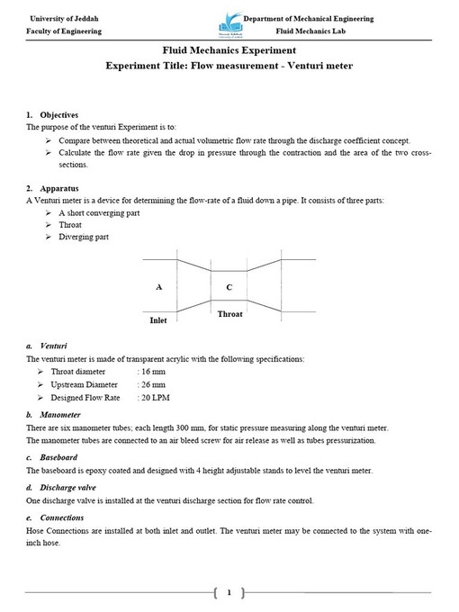 venturi flow meter alt